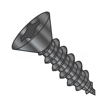 Usa Industrials Self-Drilling Screw, #10-16 x 1", Black Oxide Steel Flat Head Phillips Drive BULK-SCRW-14412